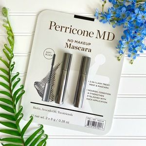 NIB 2pk Perricone MD No Makeup 2-in-1 Lash Treatment & Mascara Soft Black NEW